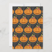 Invitation Citrouille Pail Candy Virtual Halloween Party (Dos)