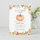 Invitation Citrouille Patch Anniversaire (Debout devant)