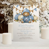 Invitation citrouille Patch Bear Baby shower