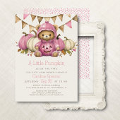 Invitation citrouille Patch Bear Baby shower