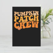 Invitation Citrouille Patch Crew Retro Automne Super Automne (Debout devant)