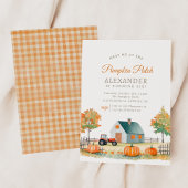 Invitation Citrouille Patch fête d'anniversaire d'automne