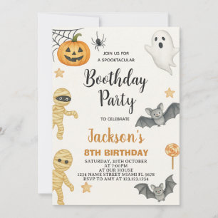 Invitation Citrouille Patch Kids Halloween Anniversaire Invit
