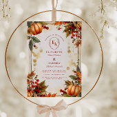 Invitation Citrouille Patch Mariage de feuillage d'automne