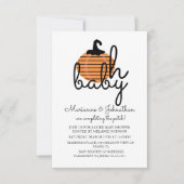 Invitation Citrouille Patch Oh Baby Citrouilles Baby shower (Devant)
