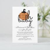 Invitation Citrouille Patch Oh Baby Citrouilles Baby shower (Debout devant)