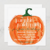 Invitation Citrouille Patch Party (Devant / Derrière)