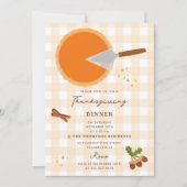 Invitation Citrouille Pie Automne Automne Thanksgiving Invita (Devant)