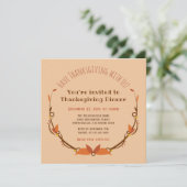 Invitation Citrouille Pie Cute Holiday Thanksgiving (Debout devant)