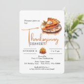 INVITATION CITROUILLE PIE THANKSGIVING DESSERT (Debout devant)