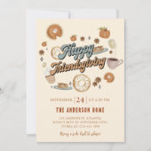 Invitation Citrouille Pie Thanksgiving Dîner Friendsgiving (Devant)