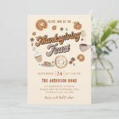 Invitation Citrouille Pie Thanksgiving Dîner Friendsgiving (Debout devant)