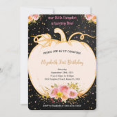 Invitation citrouille pour le premier anniversaire (Devant)