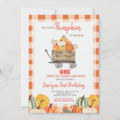 Invitation Citrouille Premier Anniversaire En Voie D'Annivers (Devant)