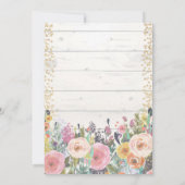 Invitation citrouille premier anniversaire Floral (Dos)