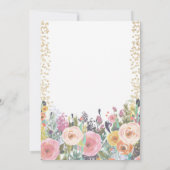 Invitation citrouille premier anniversaire Floral  (Dos)