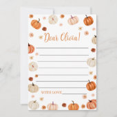 Invitation Citrouille Premier anniversaire heure Capsule (Devant)