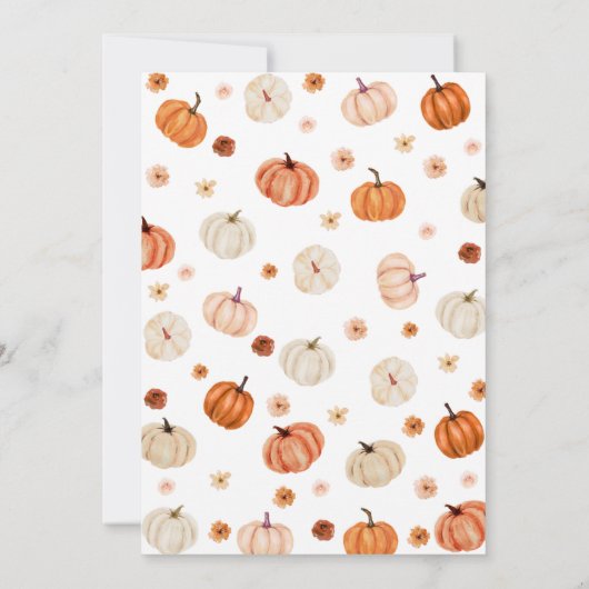 Invitation Citrouille Premier anniversaire heure Capsule (Dos)