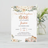 Invitation Citrouille Premier Anniversaire Notre Petit Citrou (Debout devant)