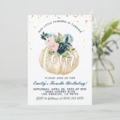 Invitation citrouille quatrième anniversaire (Debout devant)