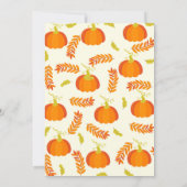 Invitation Citrouille Remerciements Soirée Thanksgiving (Dos)