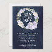 Invitation Citrouille Rose de lavande Photo QR Code Marine Ma (Devant)