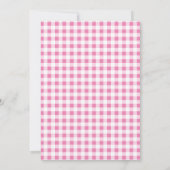 Invitation Citrouille rose En vichy Plaid Baby Girl Baby show (Dos)