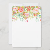 Invitation citrouille rose et or baby shower invitation, auto (Dos)