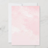 Invitation Citrouille rose Floral Parties scintillant or fill (Dos)