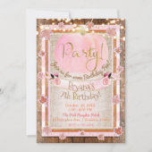 Invitation Citrouille rose L'automne part Russe fête d'annive (Devant)