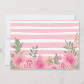 Invitation Citrouille rose mignon Floral 1er anniversaire Pho (Dos)