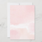 Invitation Citrouille rose or floral  fille baby shower (Dos)