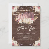 Invitation Citrouille rose pâle Rose rose Fête des mariées e (Devant)