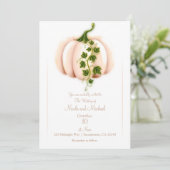 Invitation Citrouille rose pâle Storybook Mariage de automne  (Debout devant)