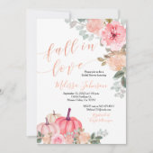 Invitation Citrouille rose Rose Gold chute dans l'invitation  (Devant)