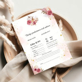 Invitation Citrouille rose souhaite pour le jeu de baby showe