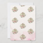 Invitation Citrouille, Roses roses, Baby shower aquarelle (Dos)