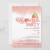 Invitation Citrouille Rouge Éffrayant Halloween Party Invitat (Devant)