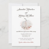 Invitation Citrouille Rustic Fall Mariage (Devant)