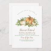 Invitation Citrouille rustique (Devant / Derrière)