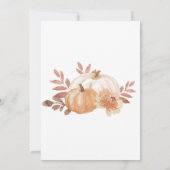 Invitation Citrouille rustique automne Fête des mariées rusti (Dos)