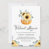 Invitation Citrouille rustique et Fête des mariées virtuelle  (Devant)
