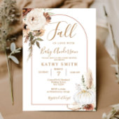 Invitation Citrouille Rustique Floral Boho Arch Chute en amou