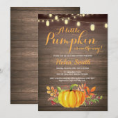Invitation Citrouille rustique Mason Jar String Baby shower (Devant / Derrière)