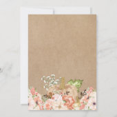 Invitation Citrouille rustique Pêcher le Baby shower d'automn (Dos)