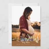 Invitation Citrouille rustique Pickup Truck Baby shower en te (Dos)