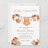 Invitation Citrouille rustique Vêtements de bébé Bébé Parseme (Devant)