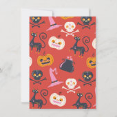 Invitation Citrouille signe Mod Halloween Mariage (Dos)