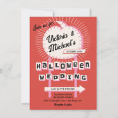 Invitation Citrouille signe Mod Halloween Mariage (Devant)