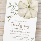 Invitation Citrouille simple Aquarelle Friendsgiving Dîner
